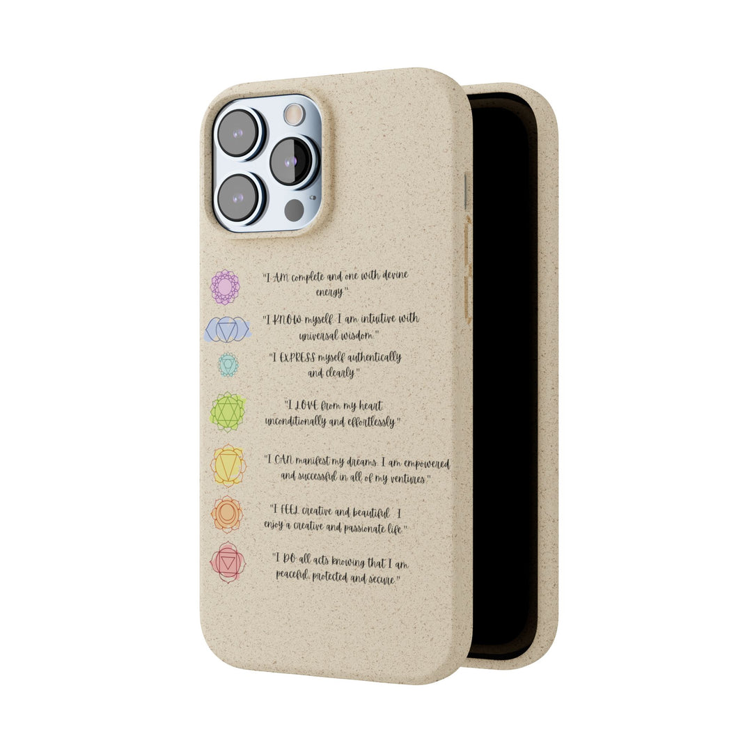 Chakra Affirmations Biodegradable Case
