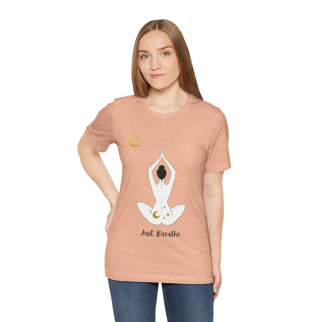 Just Breathe Moon Unisex Jersey Short Sleeve Tee