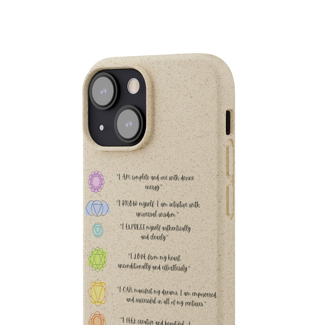 Chakra Affirmations Biodegradable Case