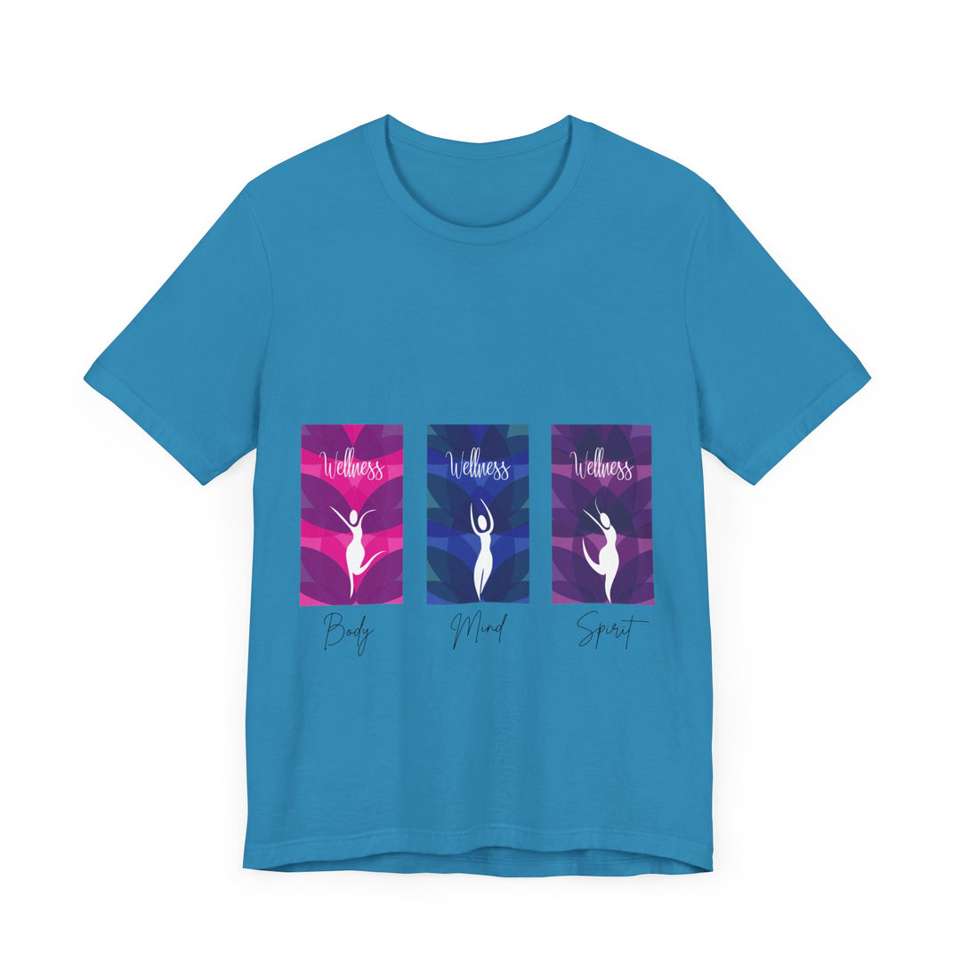 Wellness Body Mind Spirit Unisex Jersey Short Sleeve Tee