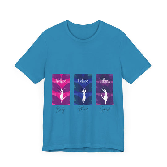 Wellness Body Mind Spirit Unisex Jersey Short Sleeve Tee