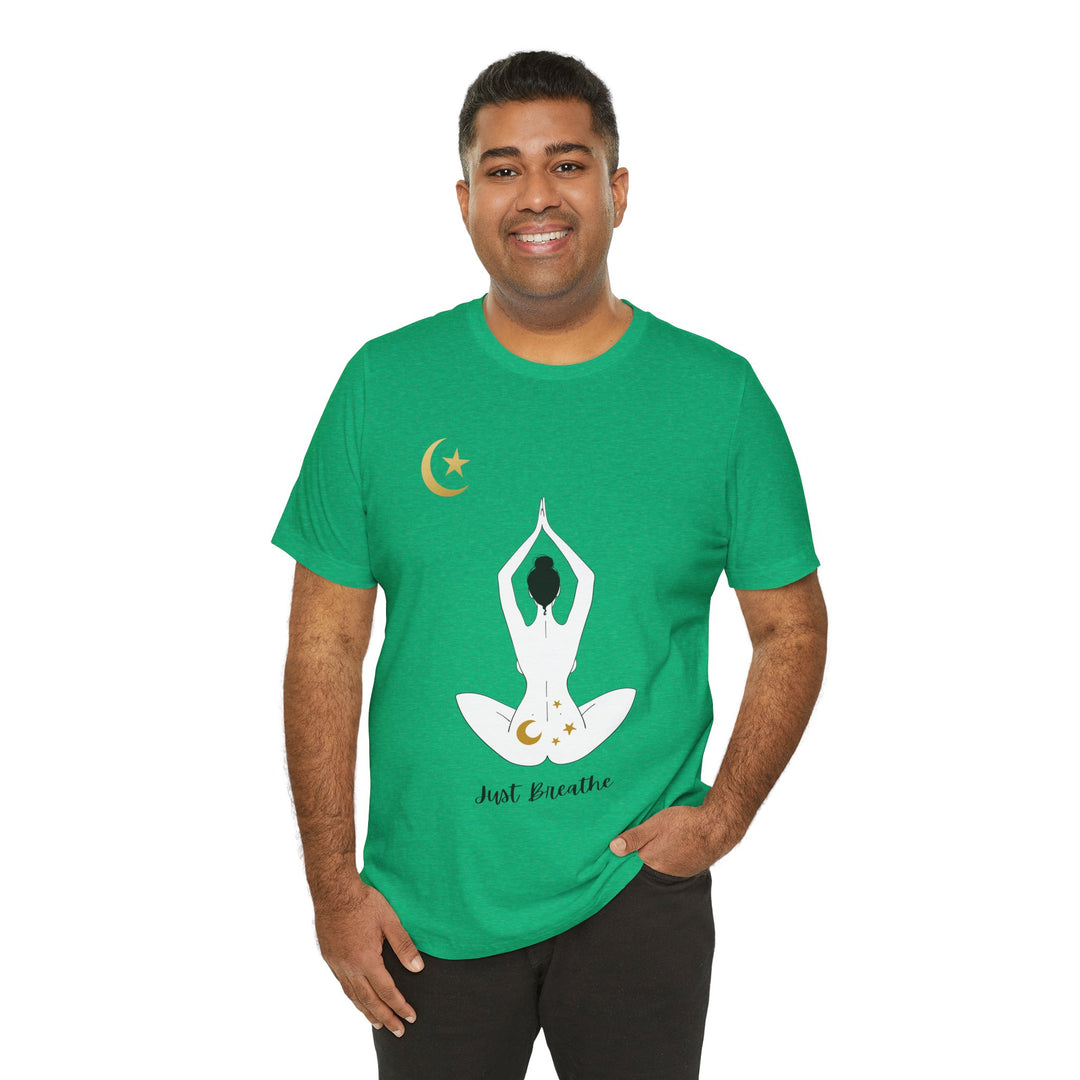 Just Breathe Moon Unisex Jersey Short Sleeve Tee