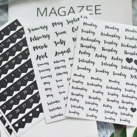Decorative stickers for notebooks