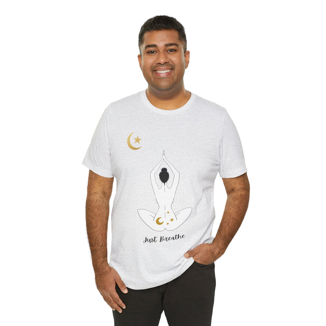 Just Breathe Moon Unisex Jersey Short Sleeve Tee