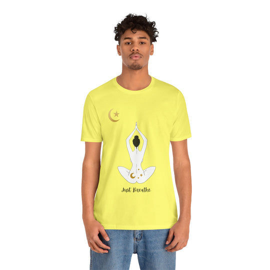 Just Breathe Moon Unisex Jersey Short Sleeve Tee