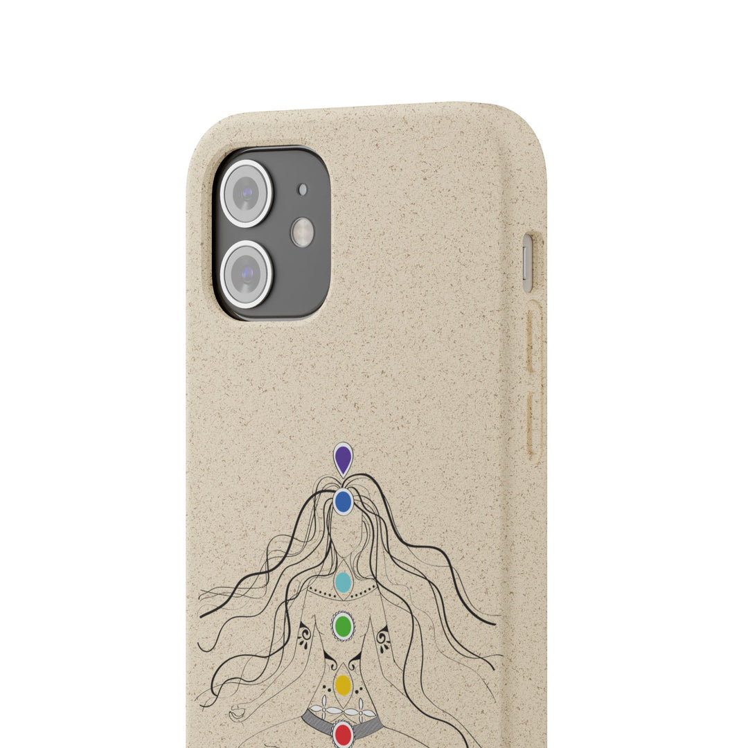 Whimsical Chakra Girl Biodegradable Case