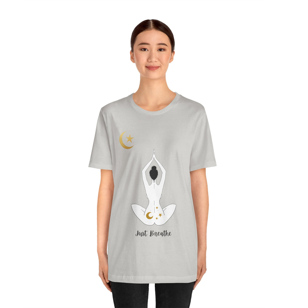Just Breathe Moon Unisex Jersey Short Sleeve Tee