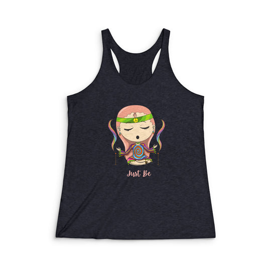 Just Be Women's Tri-Blend Racerback Tank