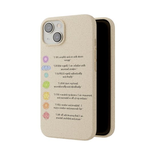 Chakra Affirmations Biodegradable Case