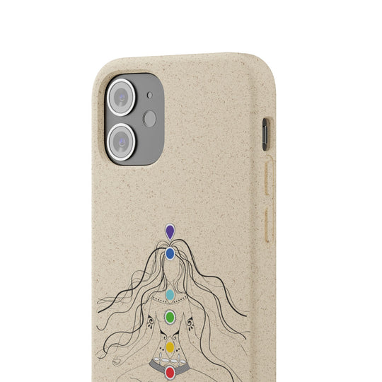 Whimsical Chakra Girl Biodegradable Case