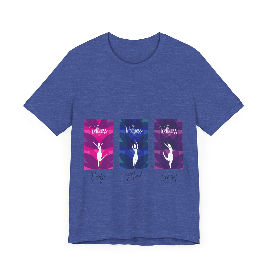 Wellness Body Mind Spirit Unisex Jersey Short Sleeve Tee