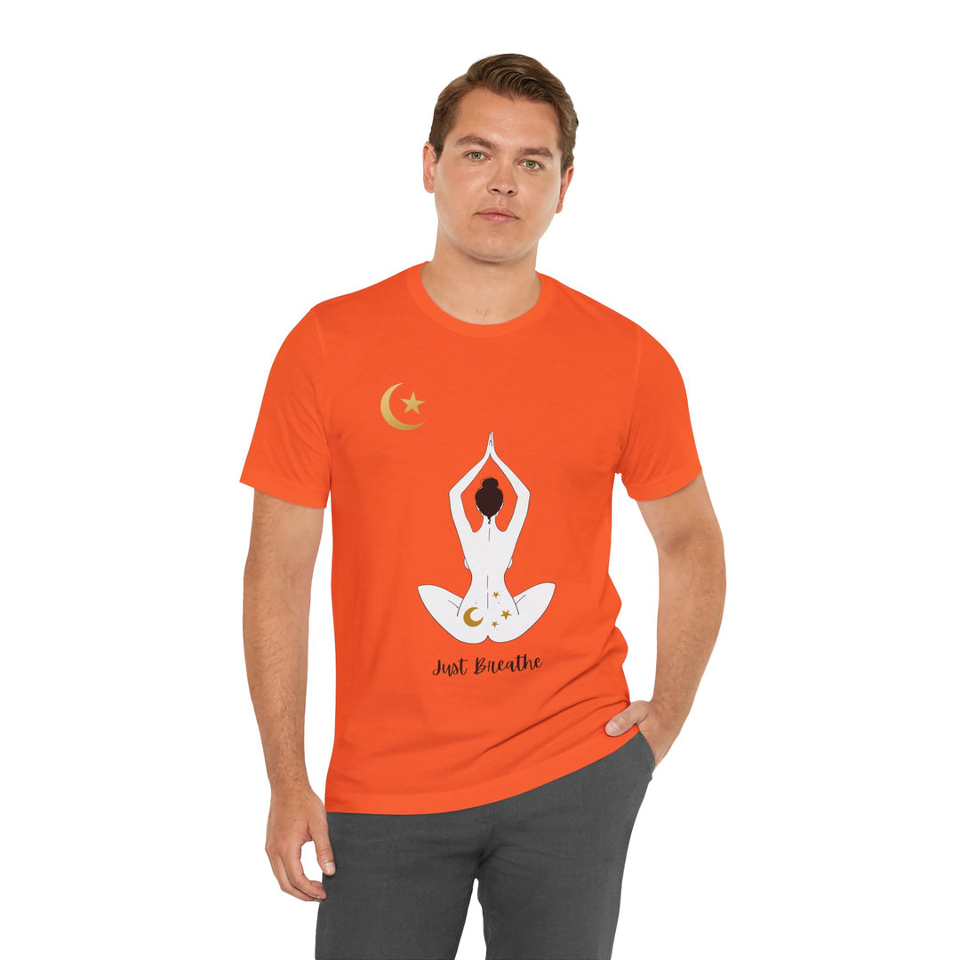 Just Breathe Moon Unisex Jersey Short Sleeve Tee