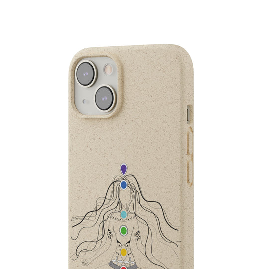 Whimsical Chakra Girl Biodegradable Case