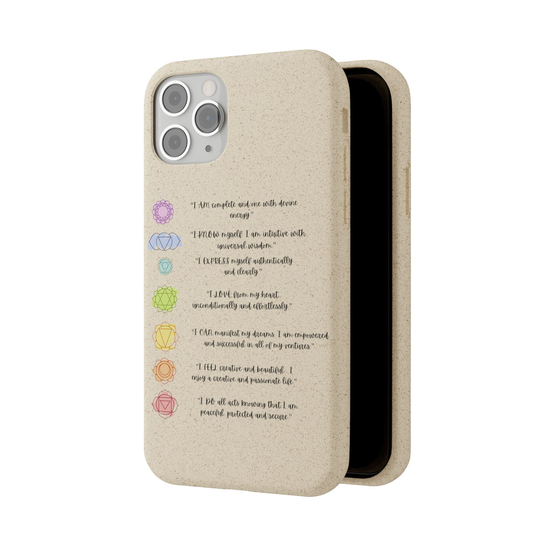 Chakra Affirmations Biodegradable Case