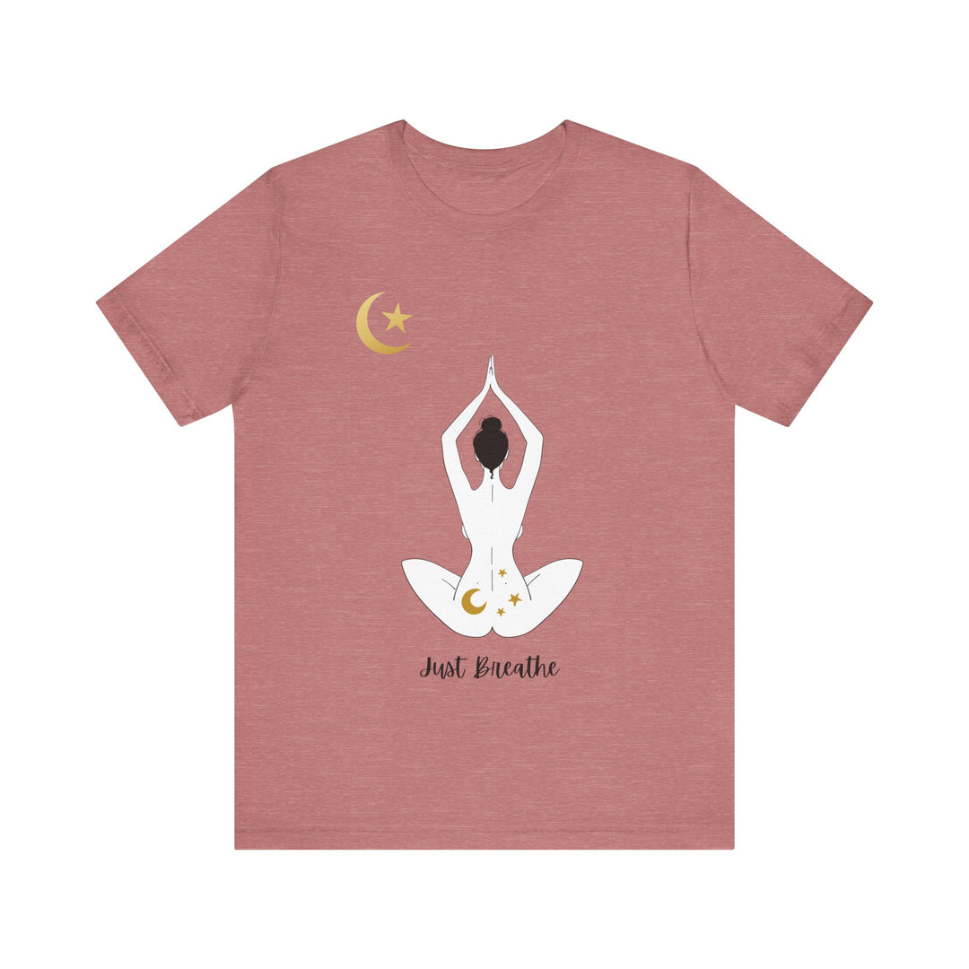 Just Breathe Moon Unisex Jersey Short Sleeve Tee
