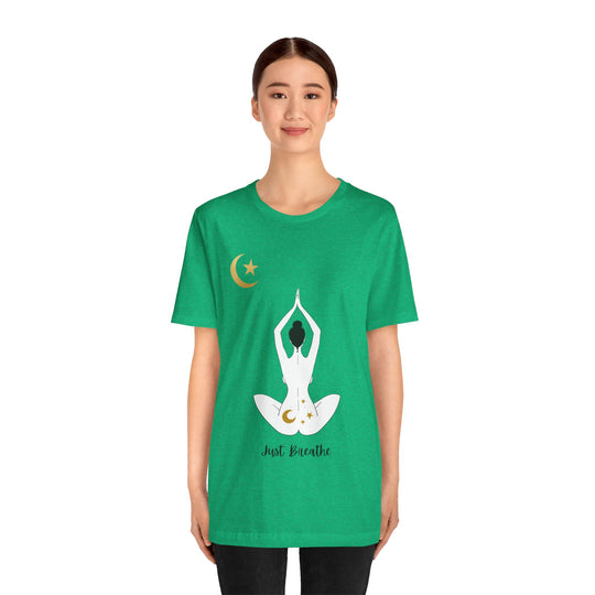 Just Breathe Moon Unisex Jersey Short Sleeve Tee