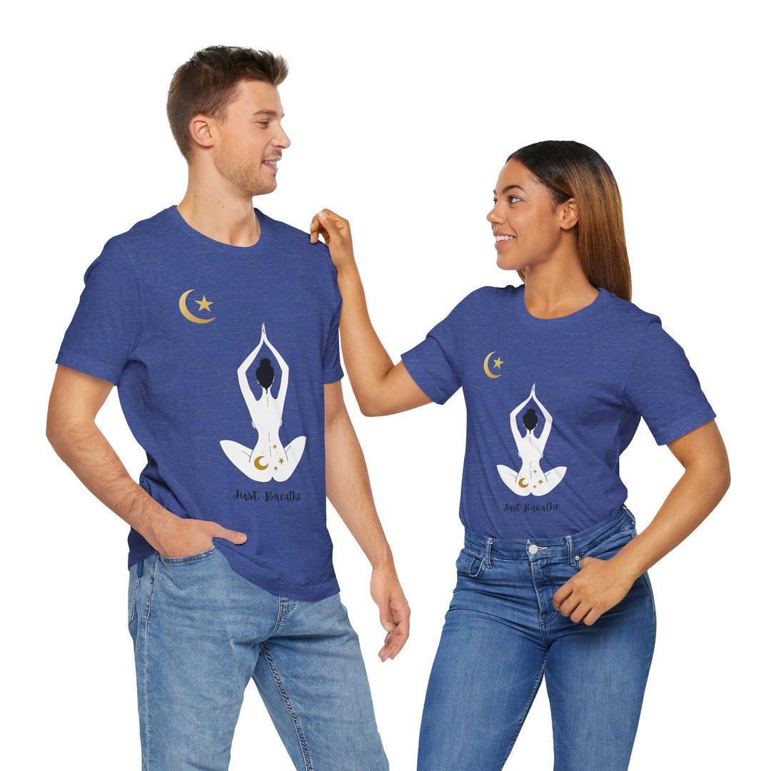 Just Breathe Moon Unisex Jersey Short Sleeve Tee