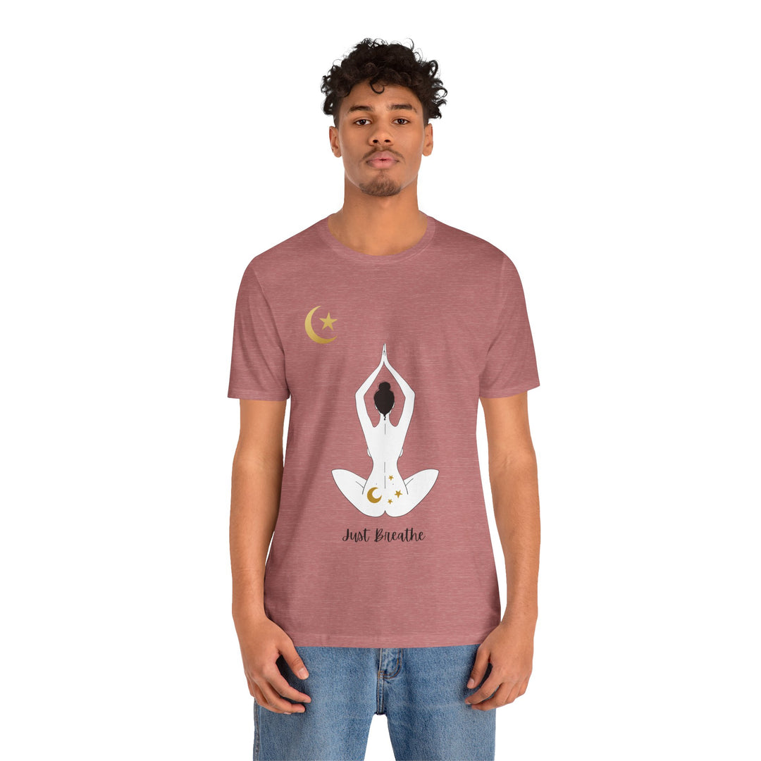 Just Breathe Moon Unisex Jersey Short Sleeve Tee