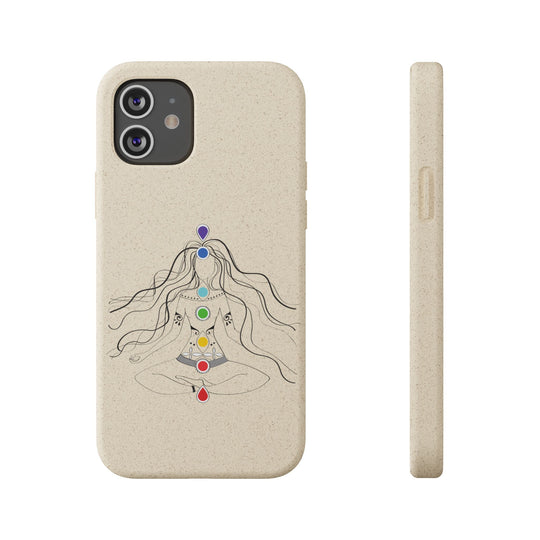 Whimsical Chakra Girl Biodegradable Case