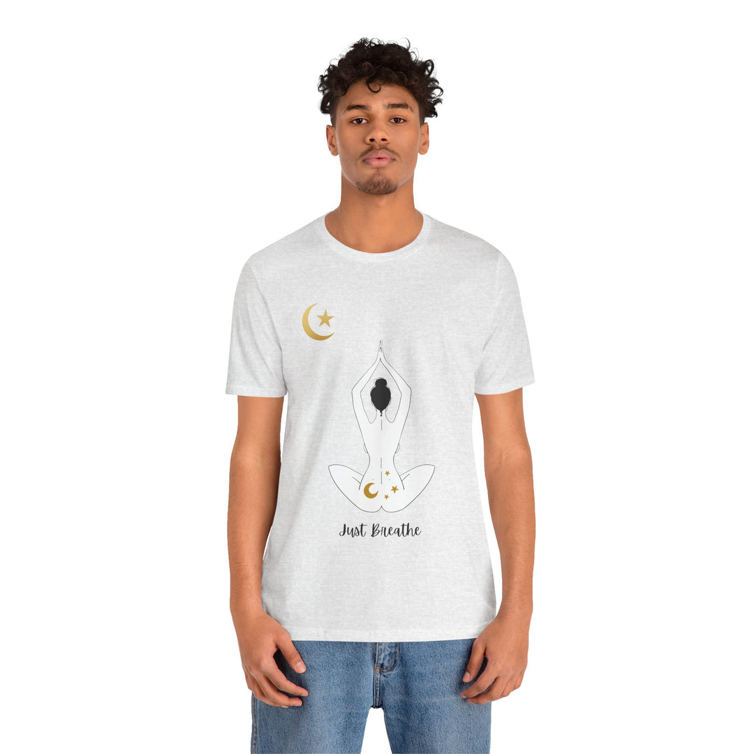 Just Breathe Moon Unisex Jersey Short Sleeve Tee