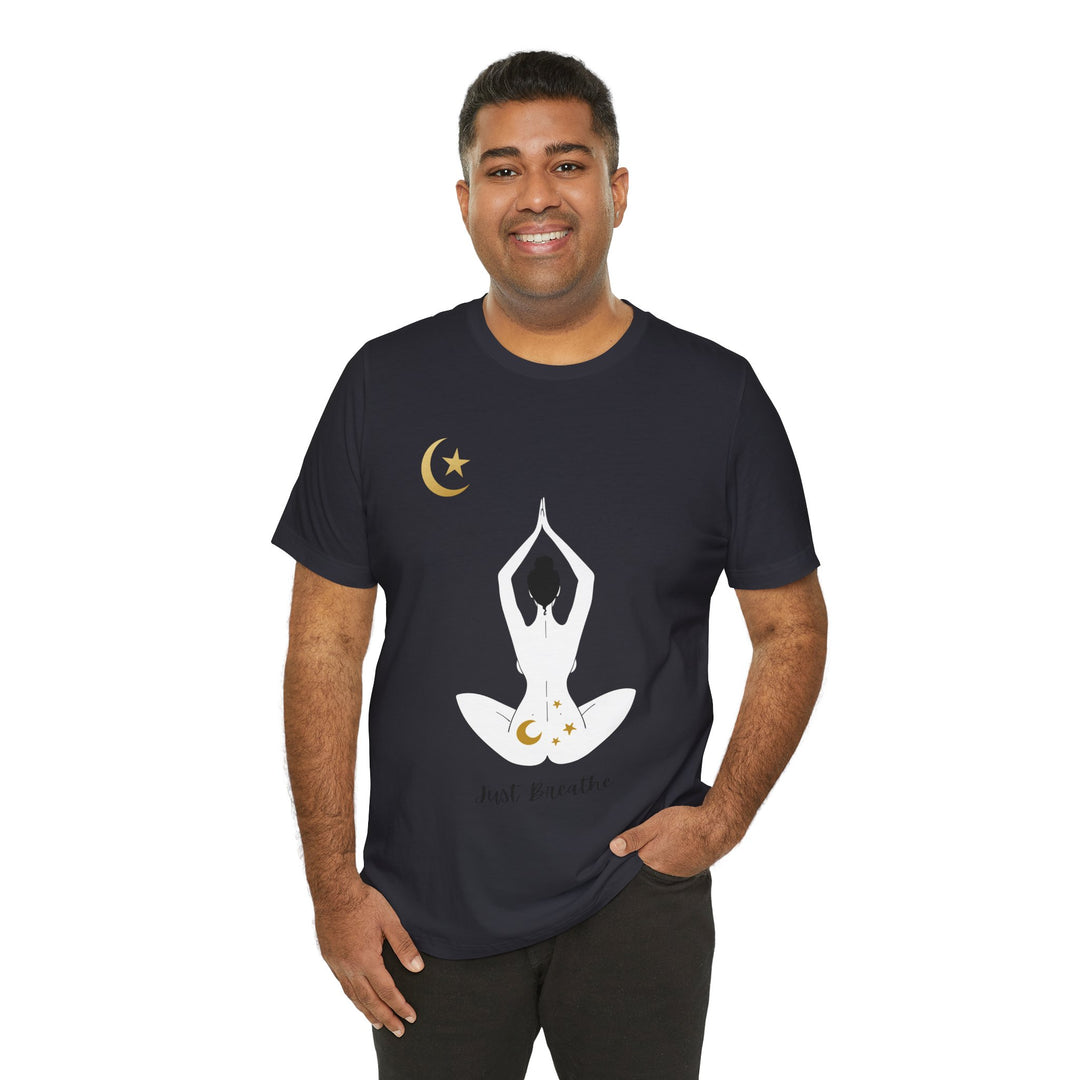 Just Breathe Moon Unisex Jersey Short Sleeve Tee