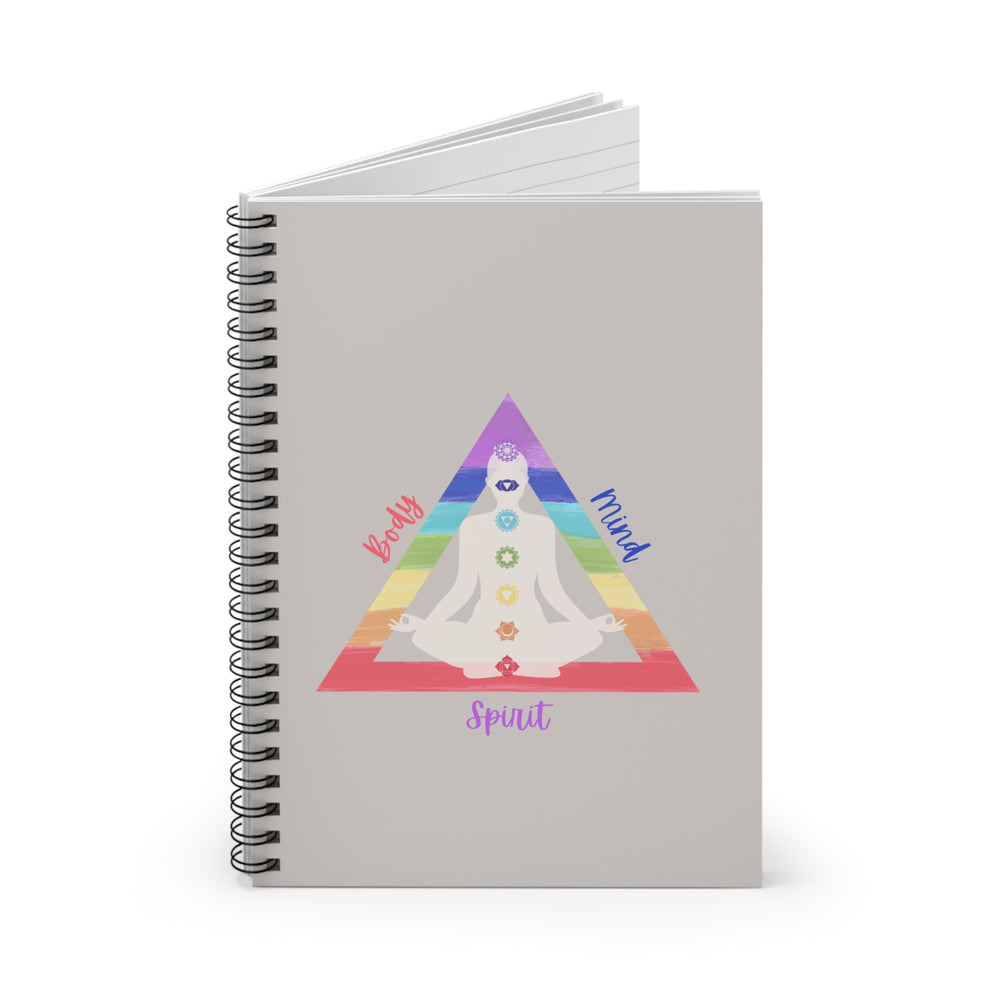 Triangle Connect Body Mind Spirit Spiral Journal - Ruled Line