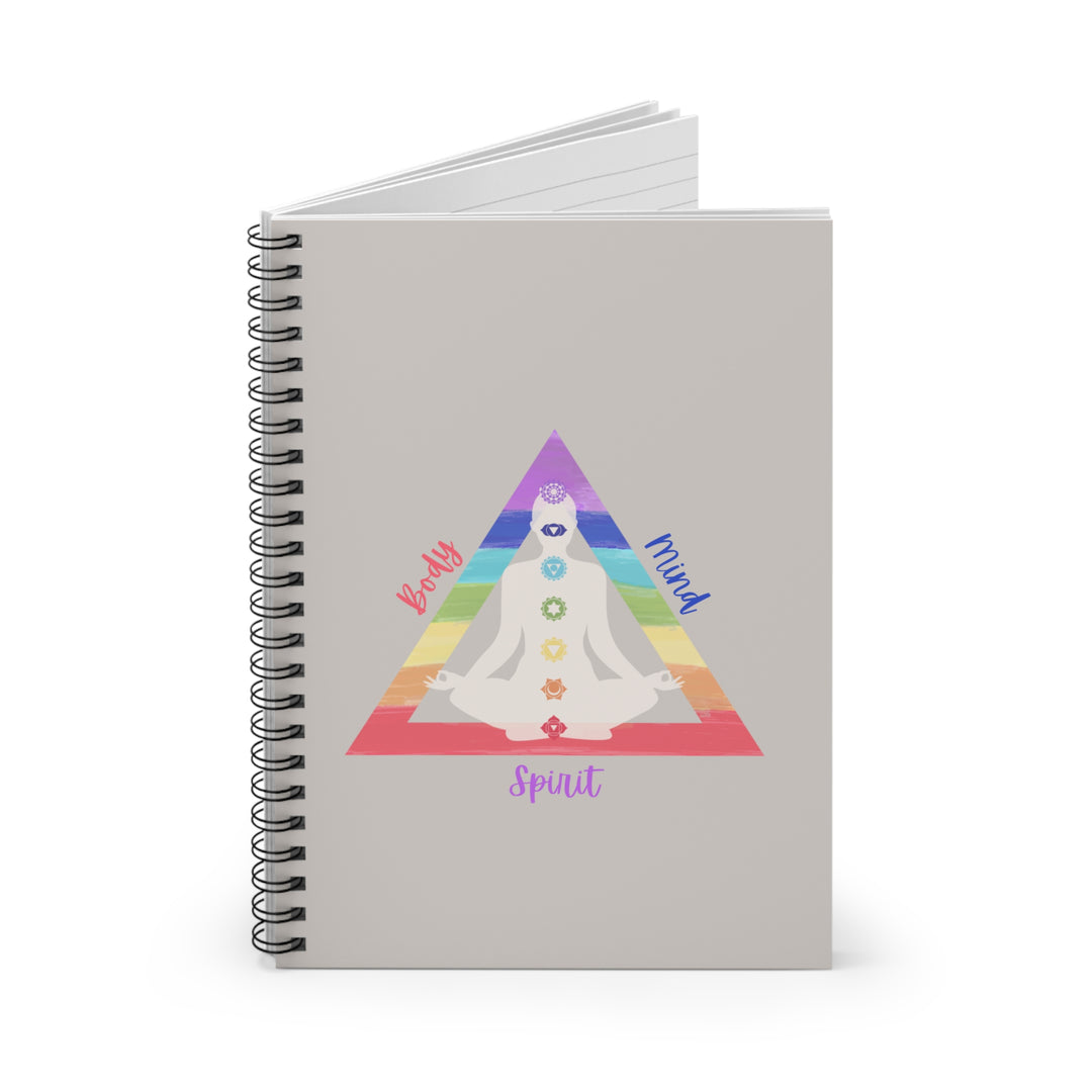 Triangle Connect Body Mind Spirit Spiral Journal - Ruled Line