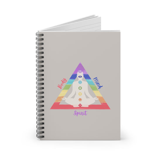 Triangle Connect Body Mind Spirit Spiral Journal - Ruled Line