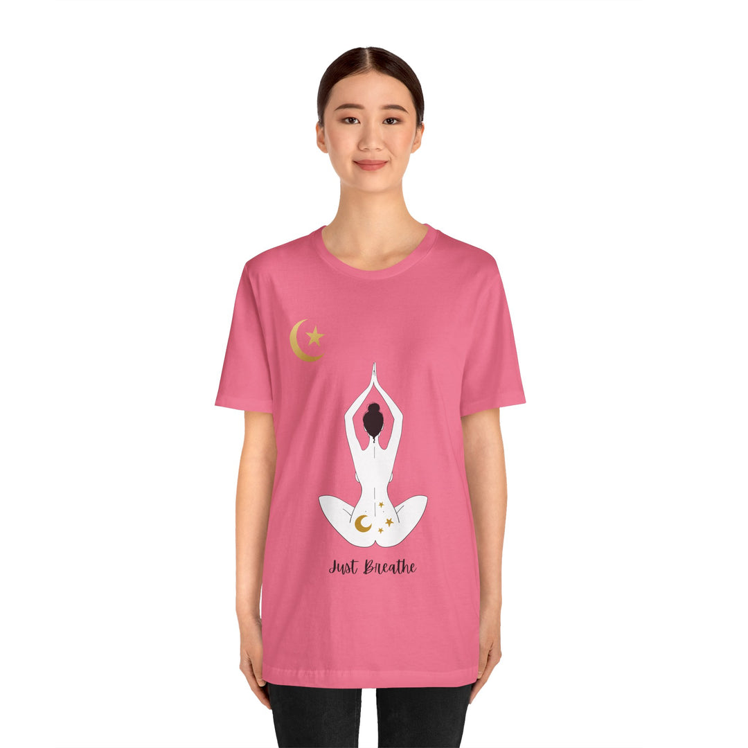 Just Breathe Moon Unisex Jersey Short Sleeve Tee