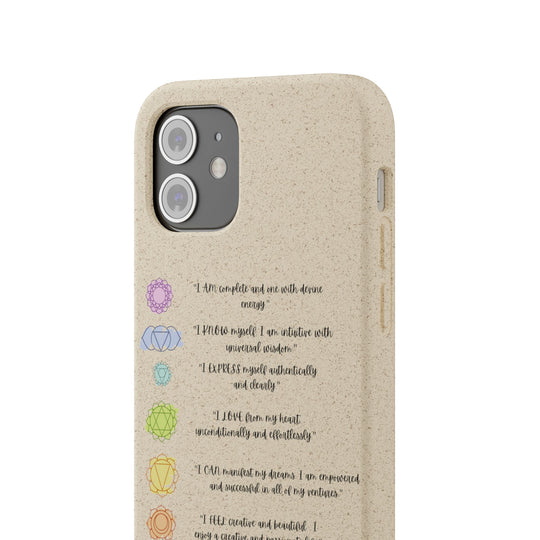 Chakra Affirmations Biodegradable Case