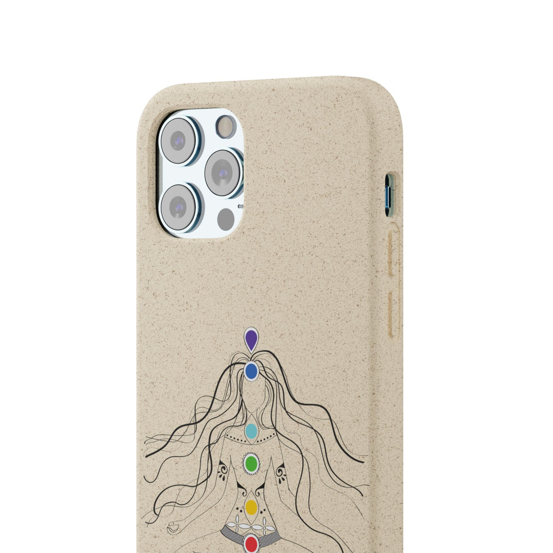 Whimsical Chakra Girl Biodegradable Case