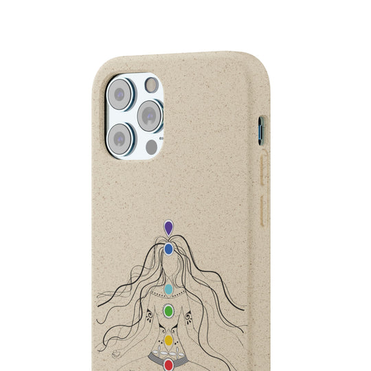 Whimsical Chakra Girl Biodegradable Case