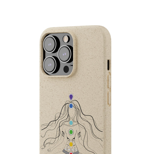 Whimsical Chakra Girl Biodegradable Case