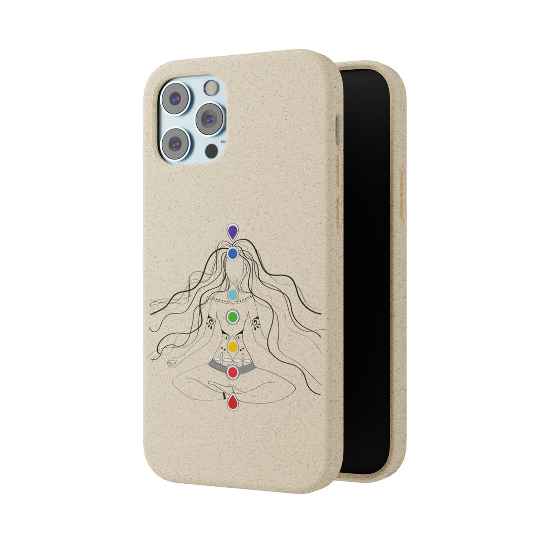 Whimsical Chakra Girl Biodegradable Case