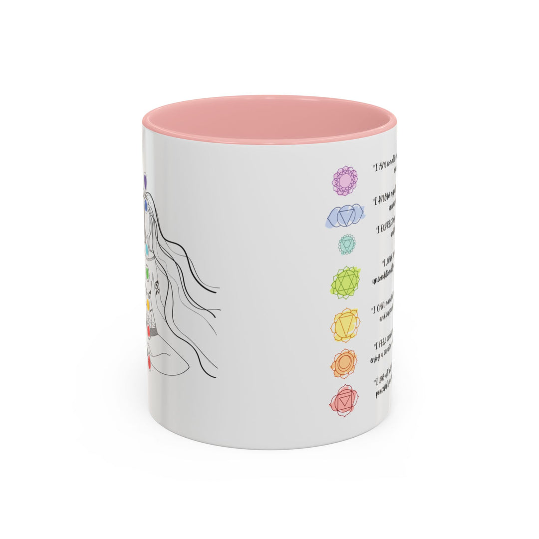 Whimsical Chakra Girl Accent Coffee Mug, 11oz