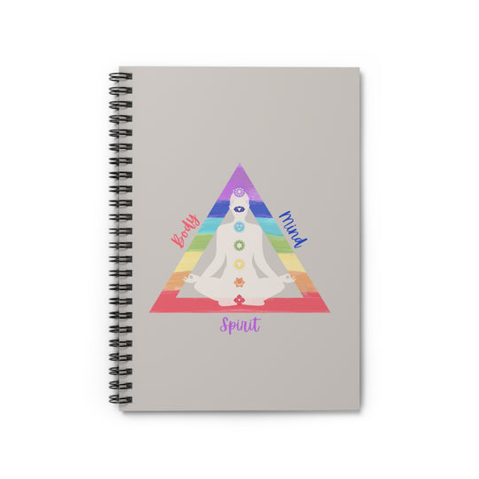 Triangle Connect Body Mind Spirit Spiral Journal - Ruled Line