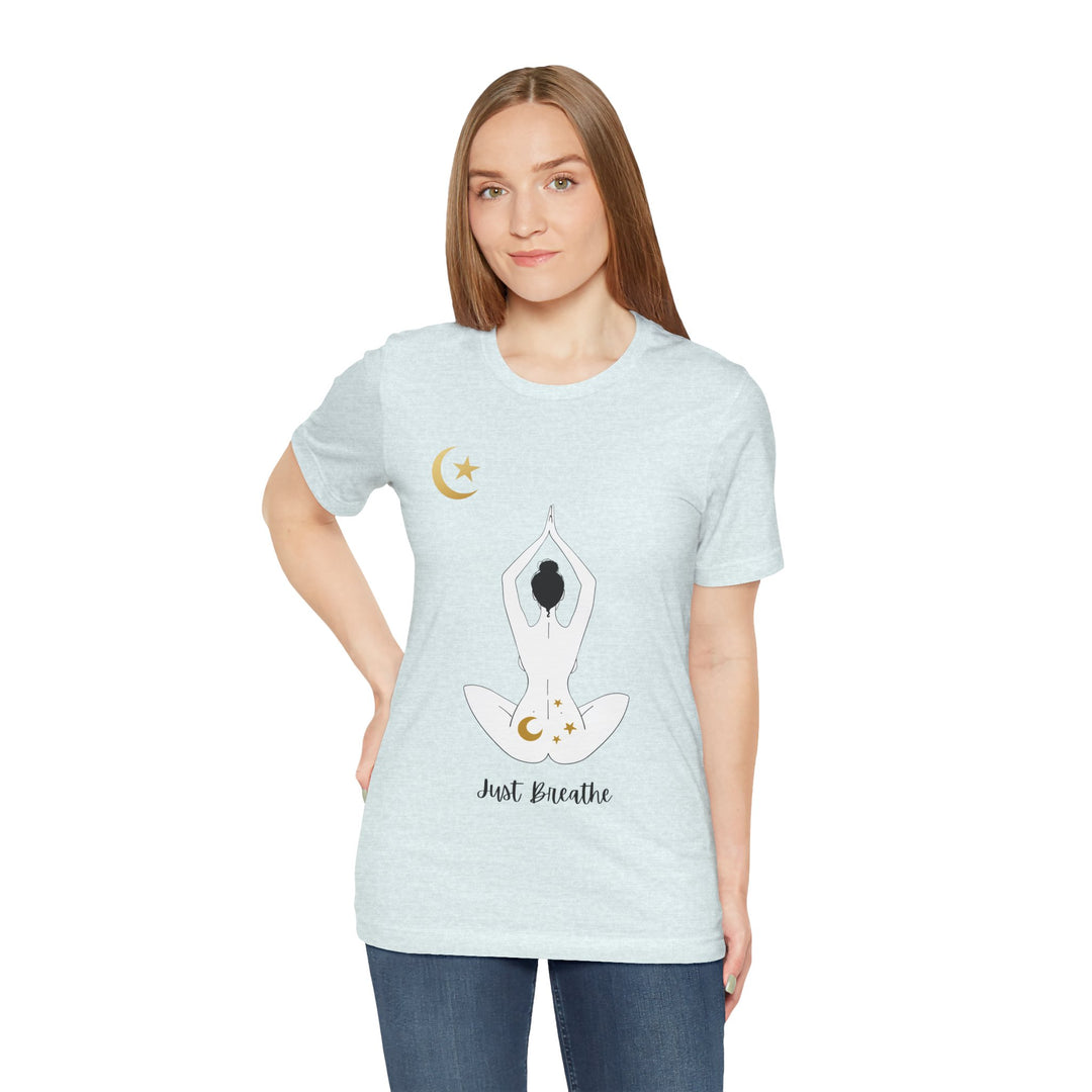 Just Breathe Moon Unisex Jersey Short Sleeve Tee