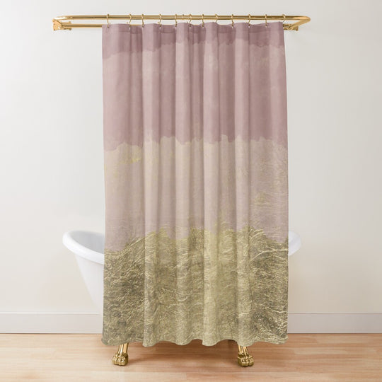 Sage Green Watercolor Ombre Shower Curtain Bathroom Fabric