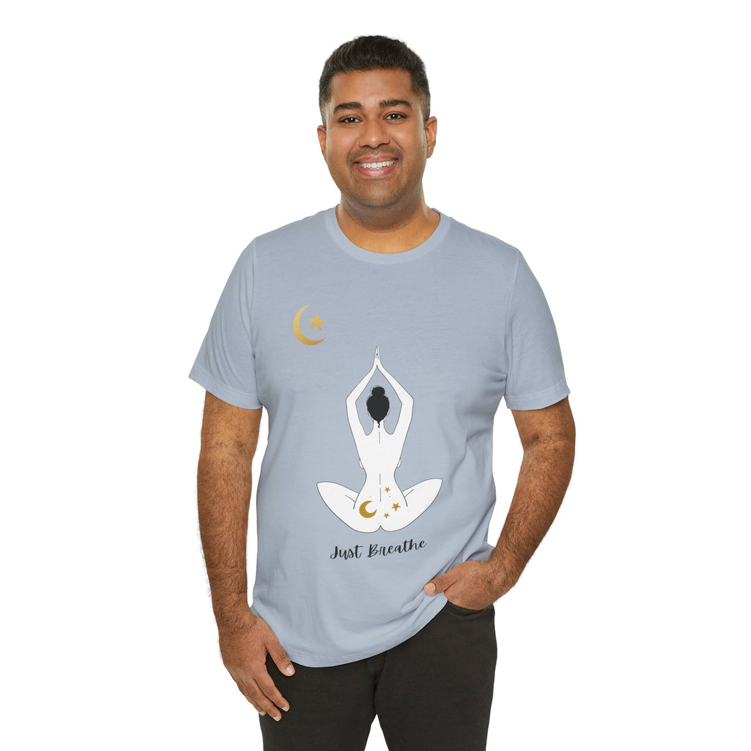Just Breathe Moon Unisex Jersey Short Sleeve Tee