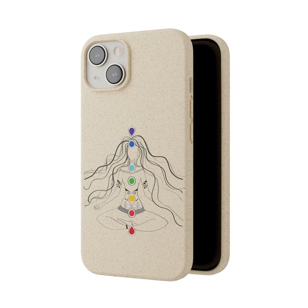 Whimsical Chakra Girl Biodegradable Case