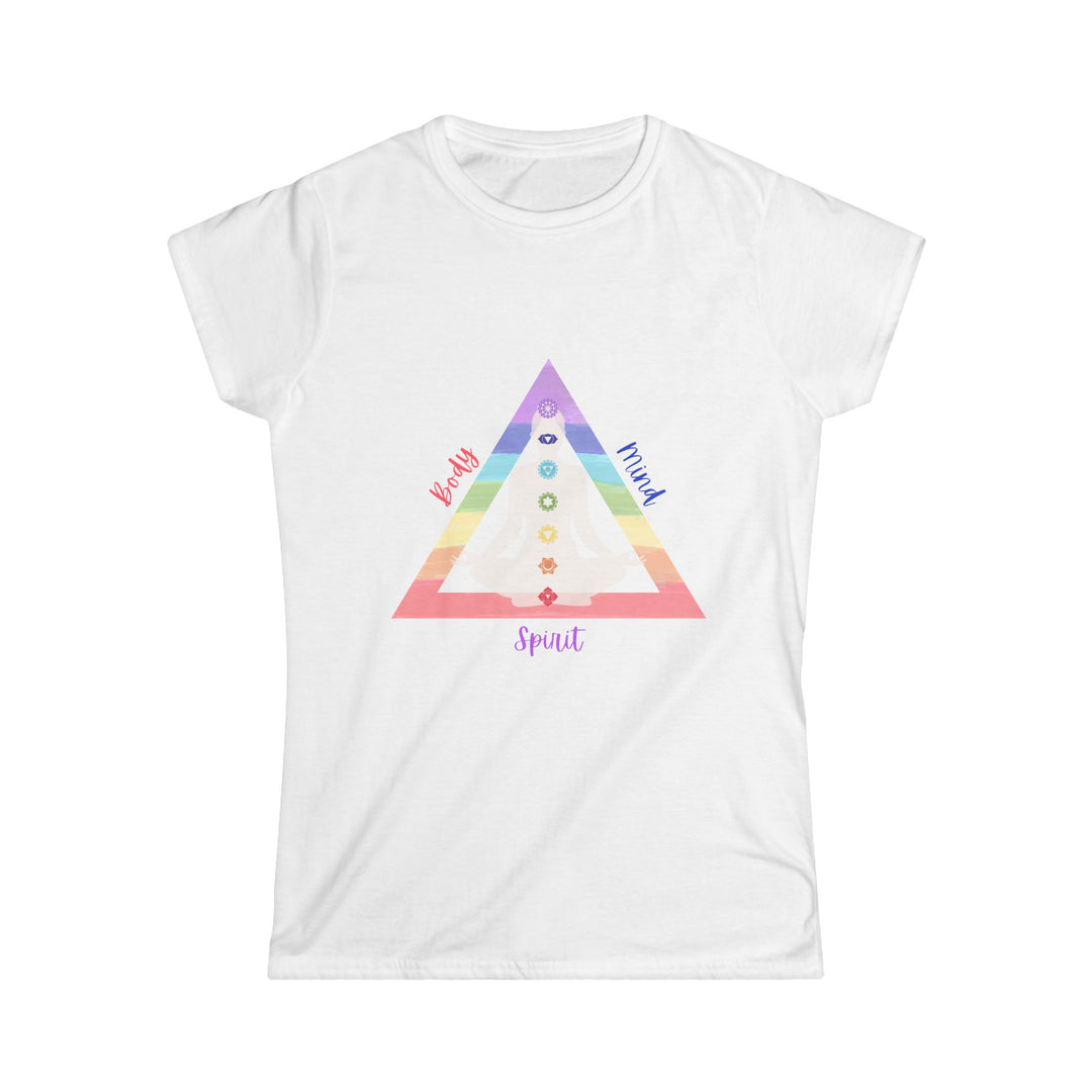Triangle Connect Body, Mind, Spirit Women's Softstyle Tee