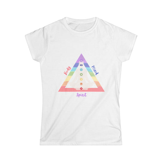 Triangle Connect Body, Mind, Spirit Women's Softstyle Tee