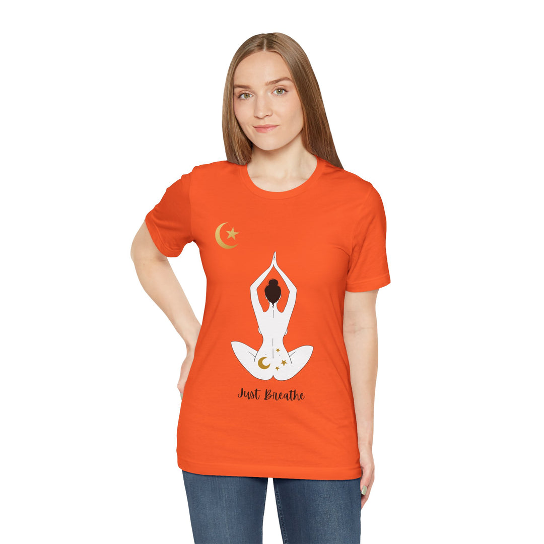 Just Breathe Moon Unisex Jersey Short Sleeve Tee