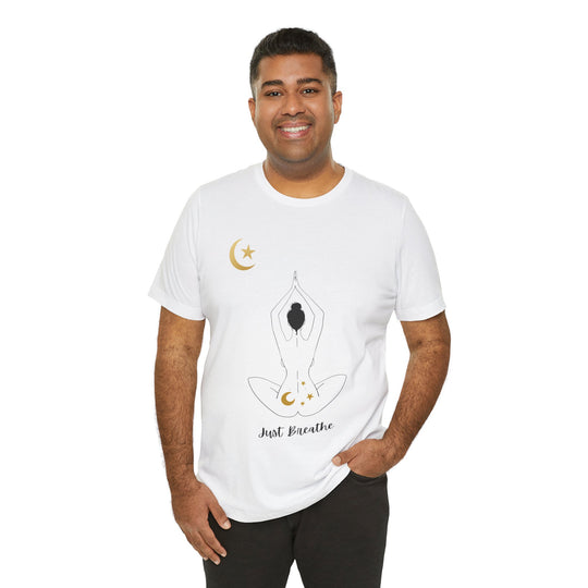 Just Breathe Moon Unisex Jersey Short Sleeve Tee