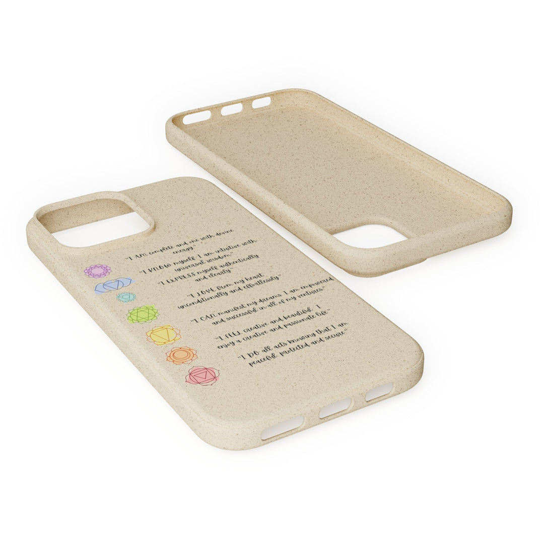 Chakra Affirmations Biodegradable Case