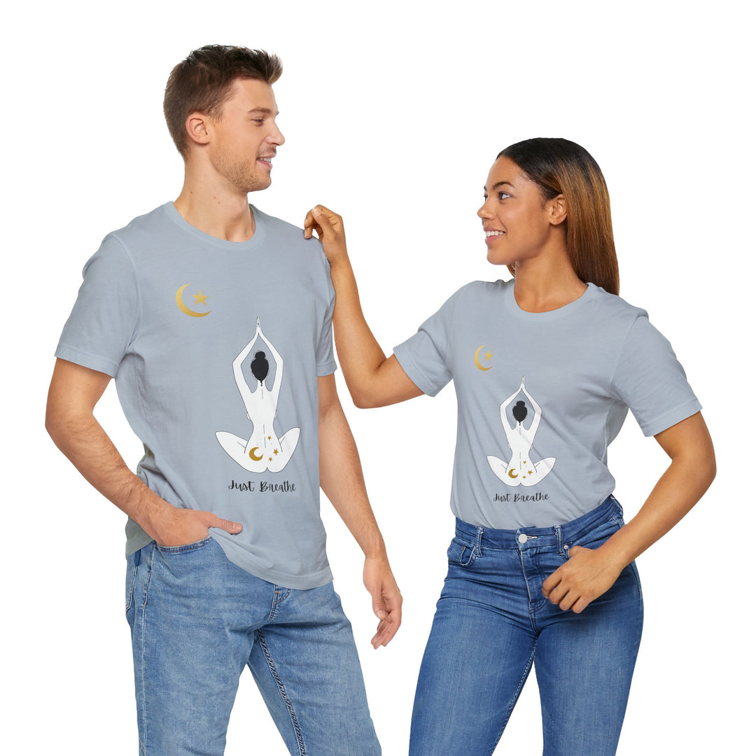 Just Breathe Moon Unisex Jersey Short Sleeve Tee