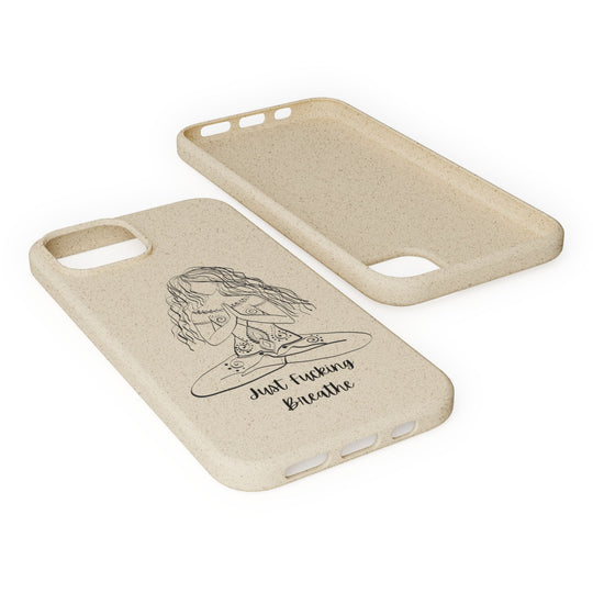 Just Fucking Breathe Biodegradable Case