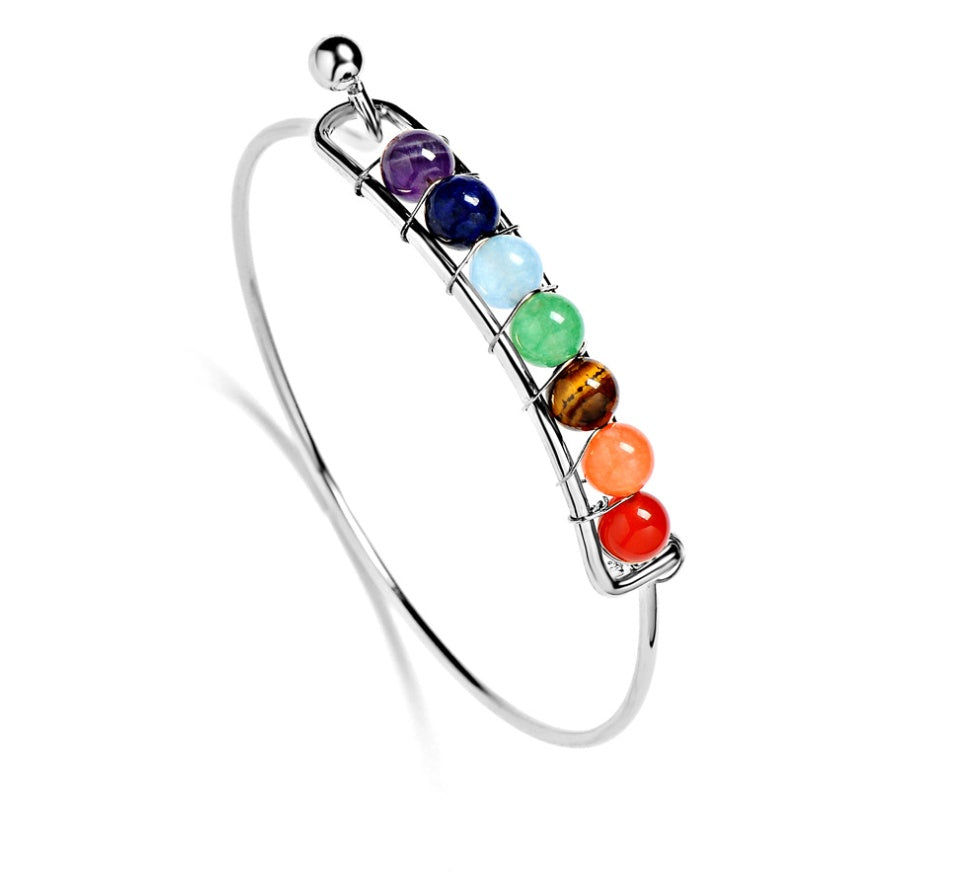 Colorful Chakra Yoga Copper Plated Bracelet