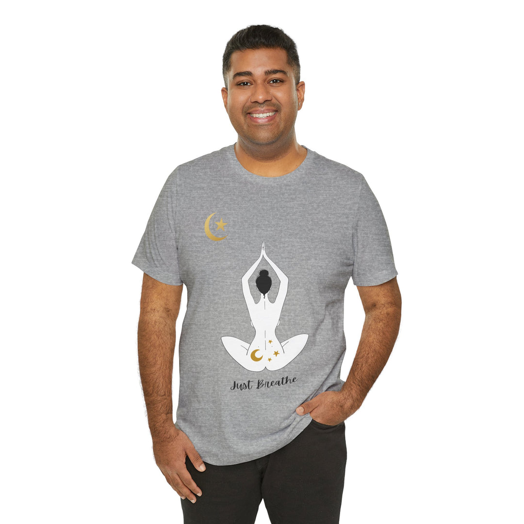 Just Breathe Moon Unisex Jersey Short Sleeve Tee