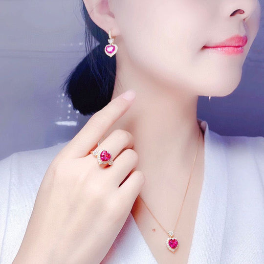 Natural Powder Topaz Set Female Crystals